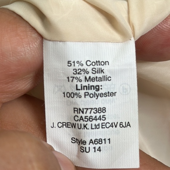 J crew collection slik cotton blend metallic tweed skirt size 8p - Picture 8 of 13